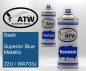 Preview: Saab, Superior Blue Metallic, 22U / WA703J: 400ml Sprühdose + 400ml Klarlack - Set, von ATW Autoteile West.